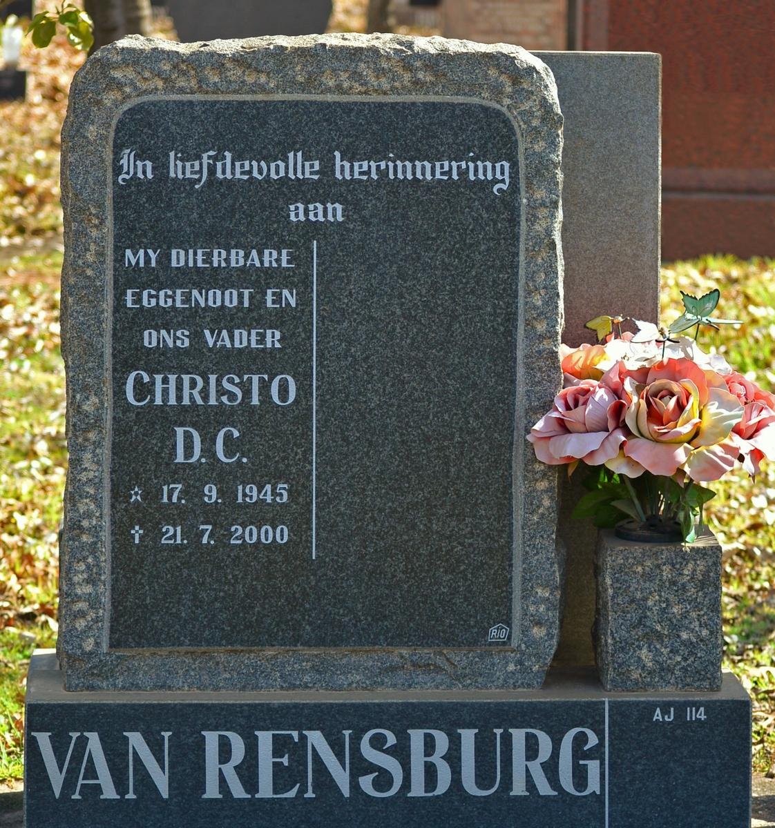 RENSBURG Christo D.C., van 1945-2000