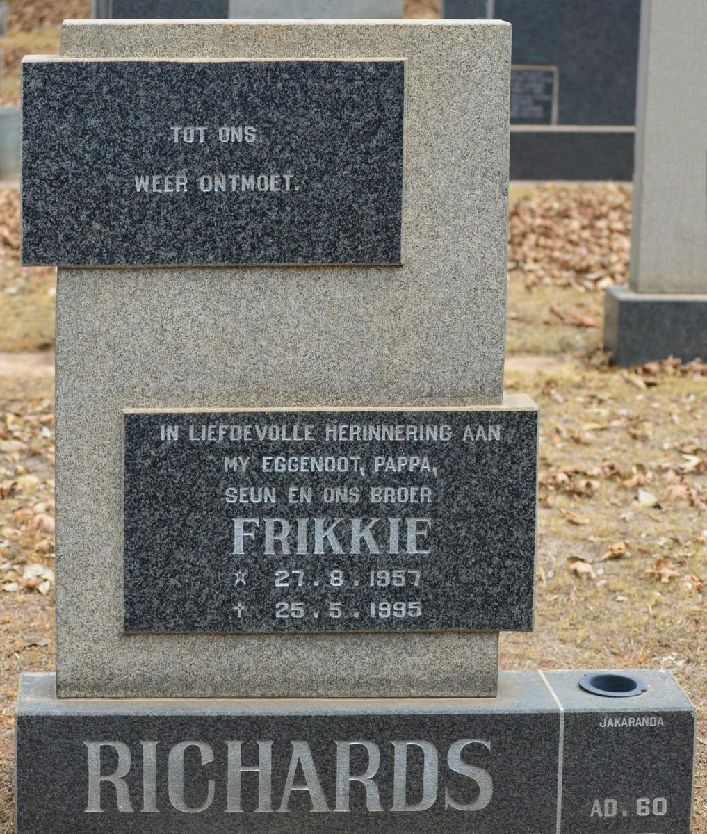 RICHARDS Frikkie 1957-1995