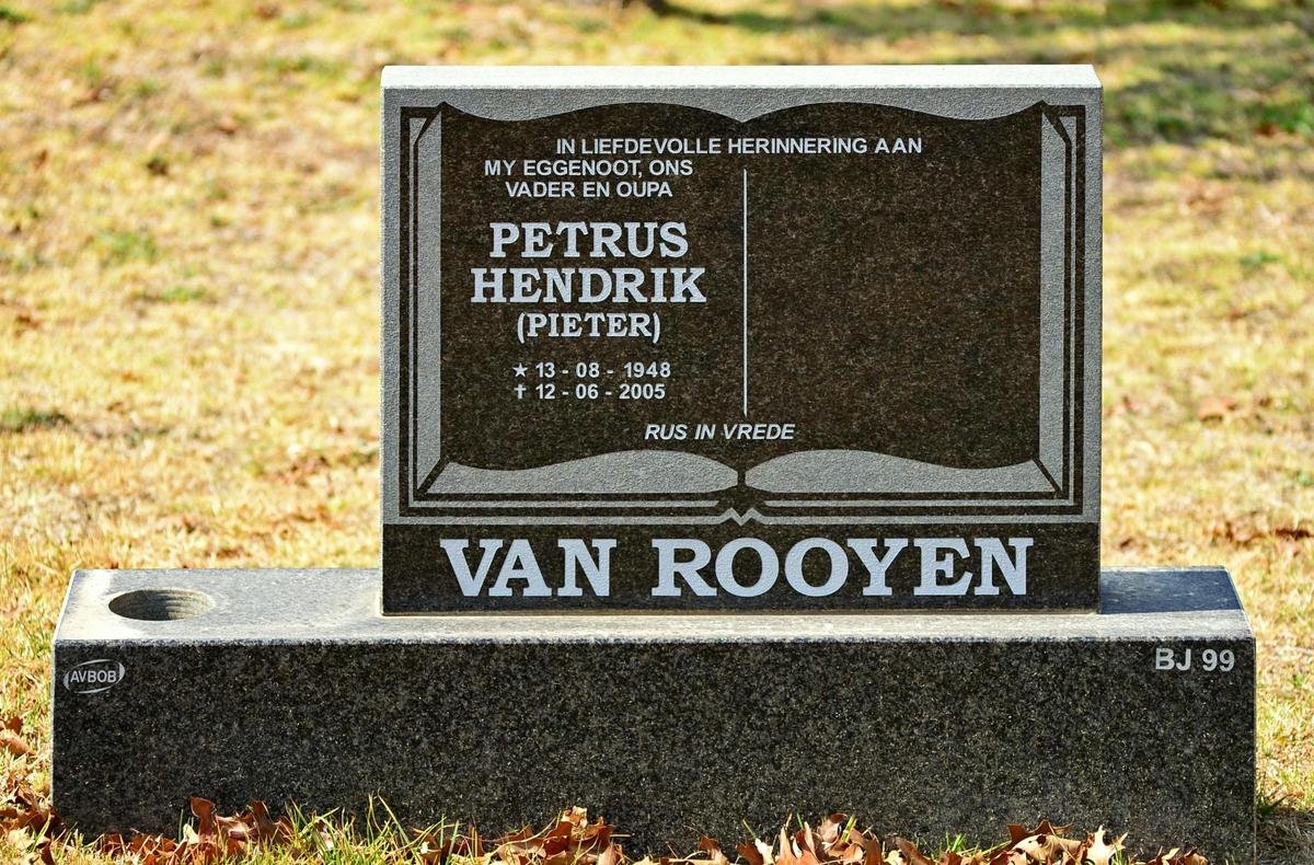 ROOYEN Petrus Hendrik, van 1948-2005