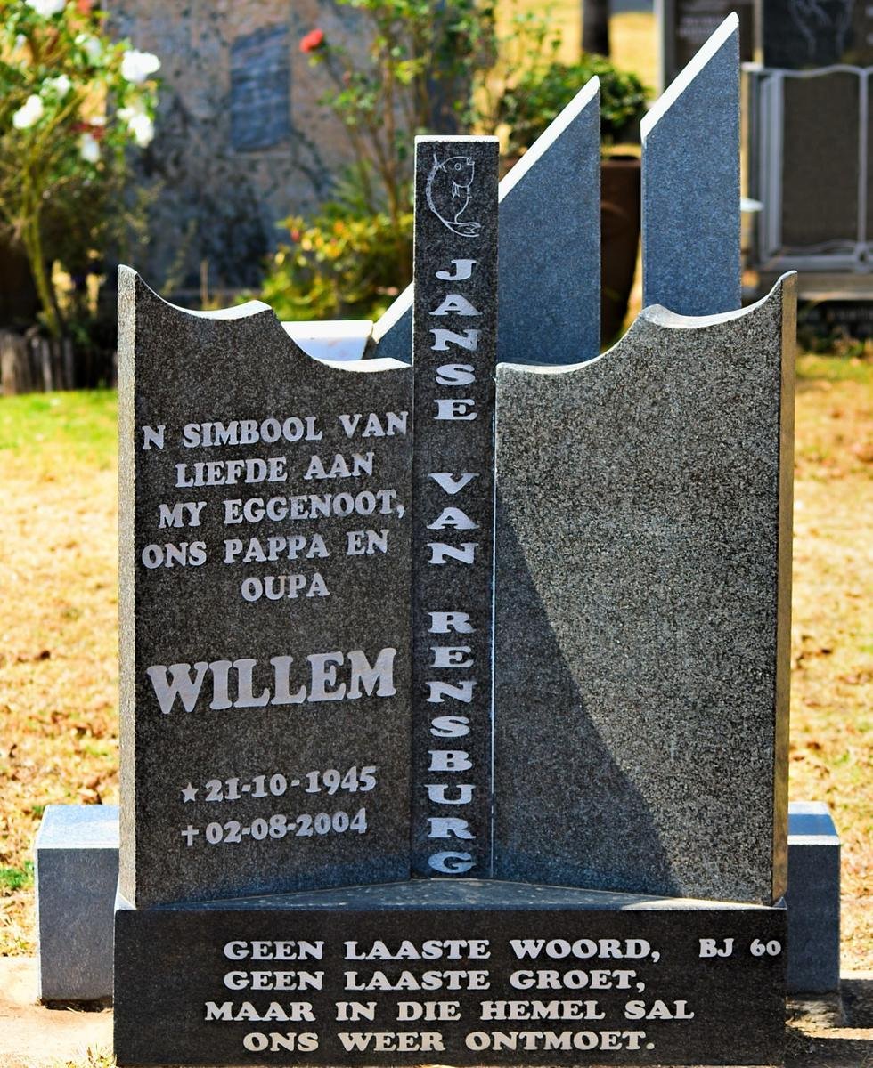 RENSBURG Willem, Janse van 1945-2004