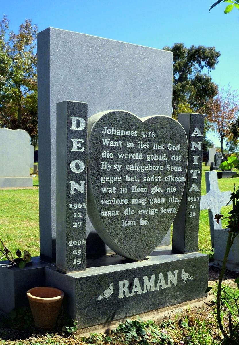 RAMAN Deon 1973-2006 &amp; Anita 1976-