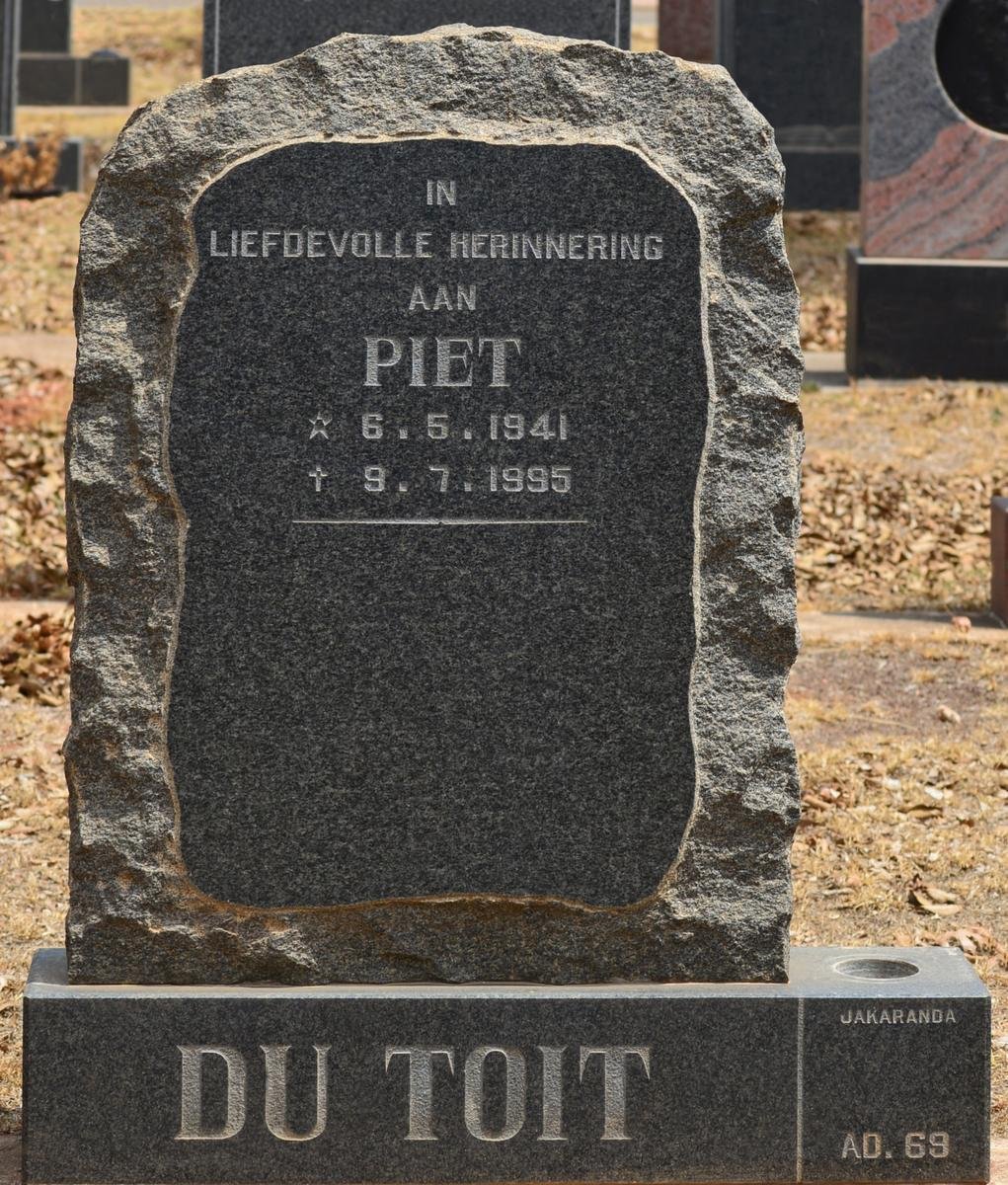 TOIT Piet, du 1941-1995