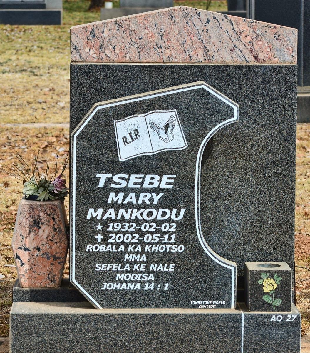 TSEBE Mary Mankodu 1932-2002