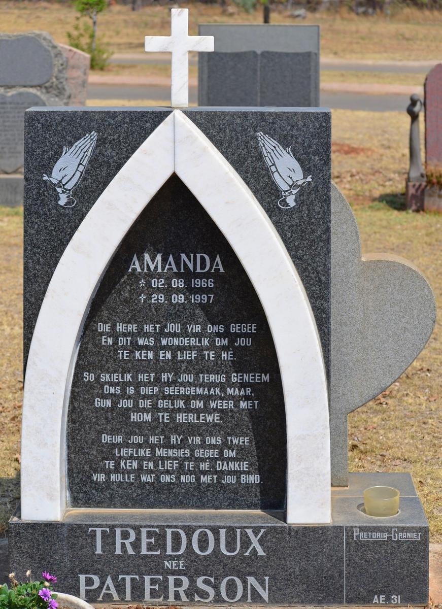 TREDOUX Amamda nee PATERSON 1966-1997