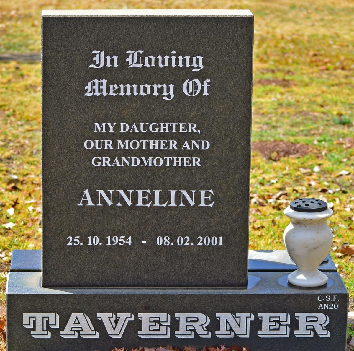 TAVERNER Anneline 1954-2001