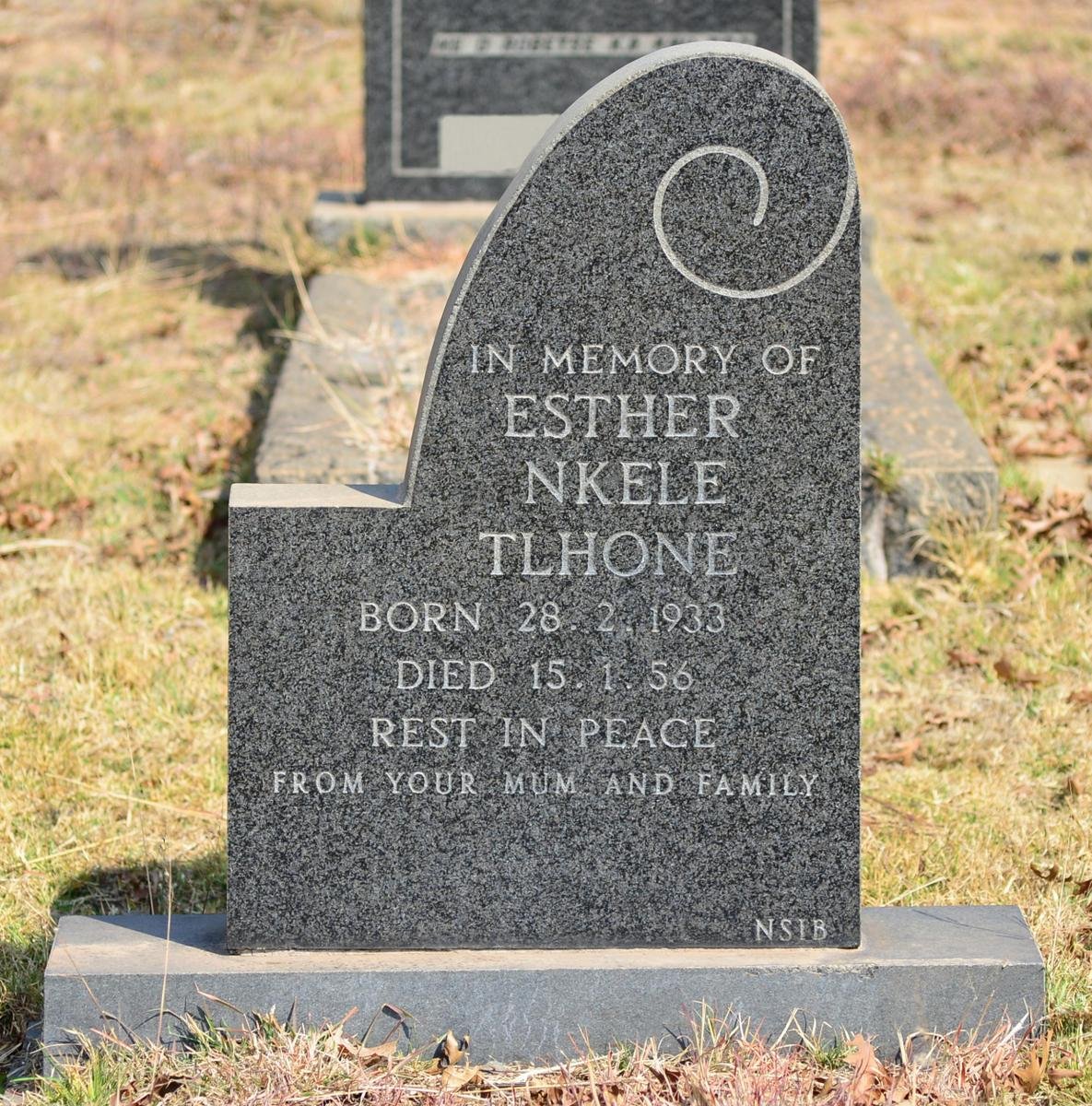 TLHONE Esther Nkele 1933-1956