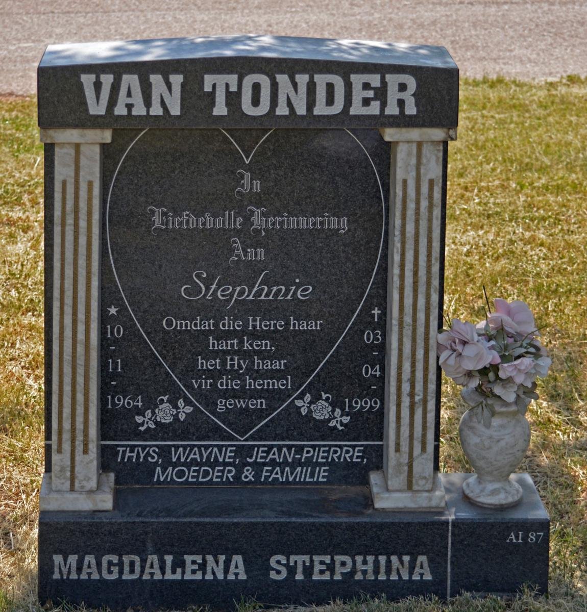 TONDER Magdalena Stephina, van 1964-1999