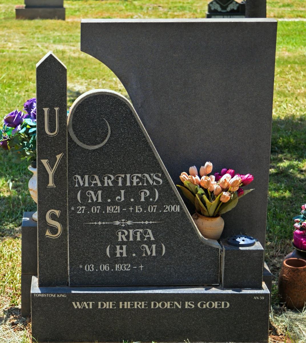 UYS M.J.P. 1921-2001