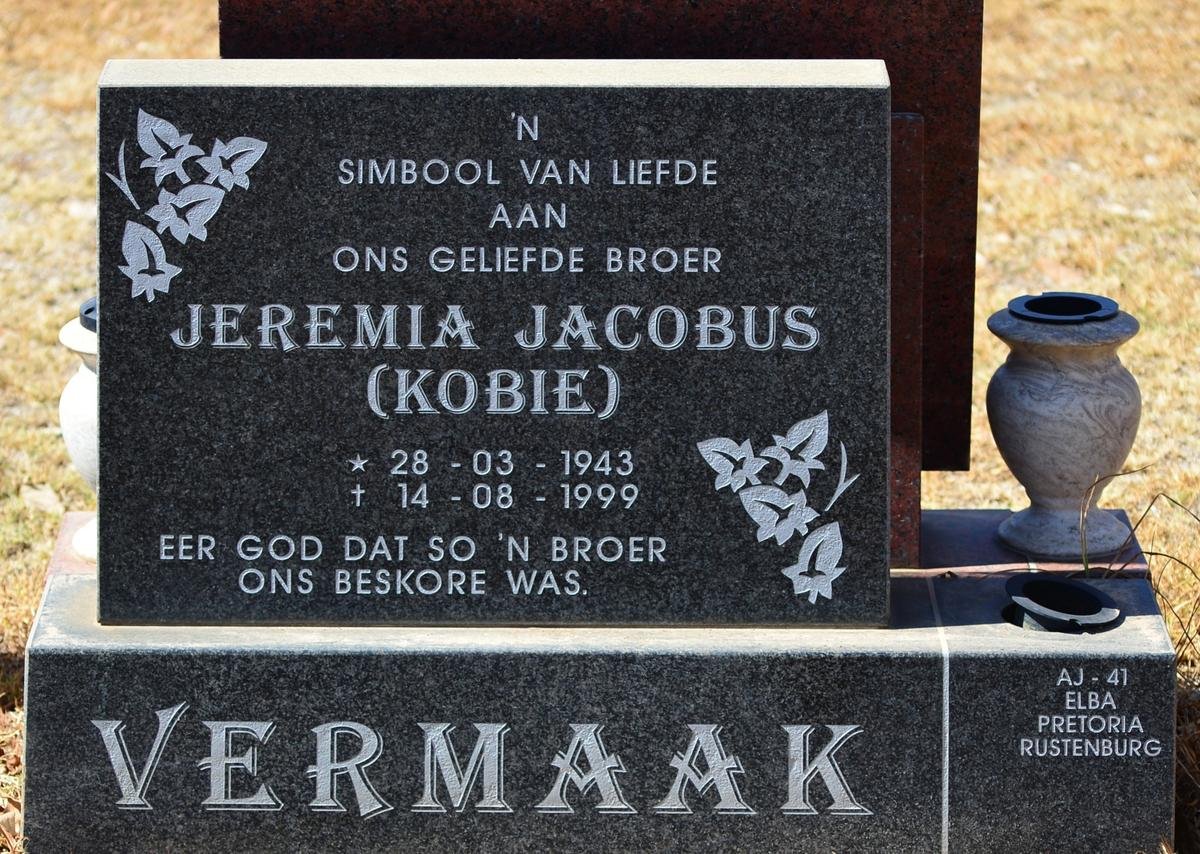 VERMAAK Jeremia Jacobus 1943-1999