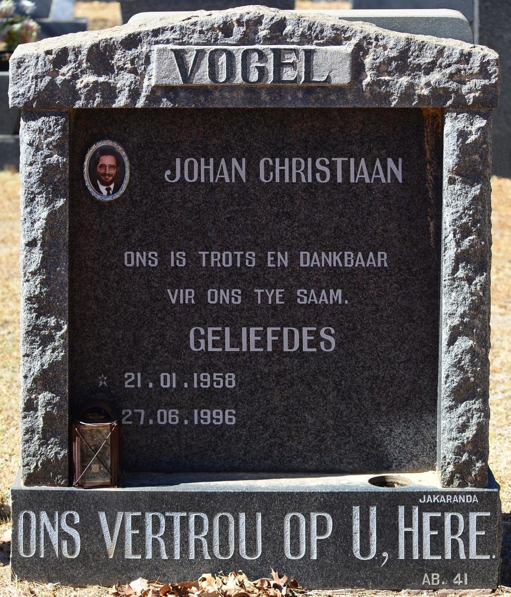 VOGEL Johan Christiaan 1958-1996