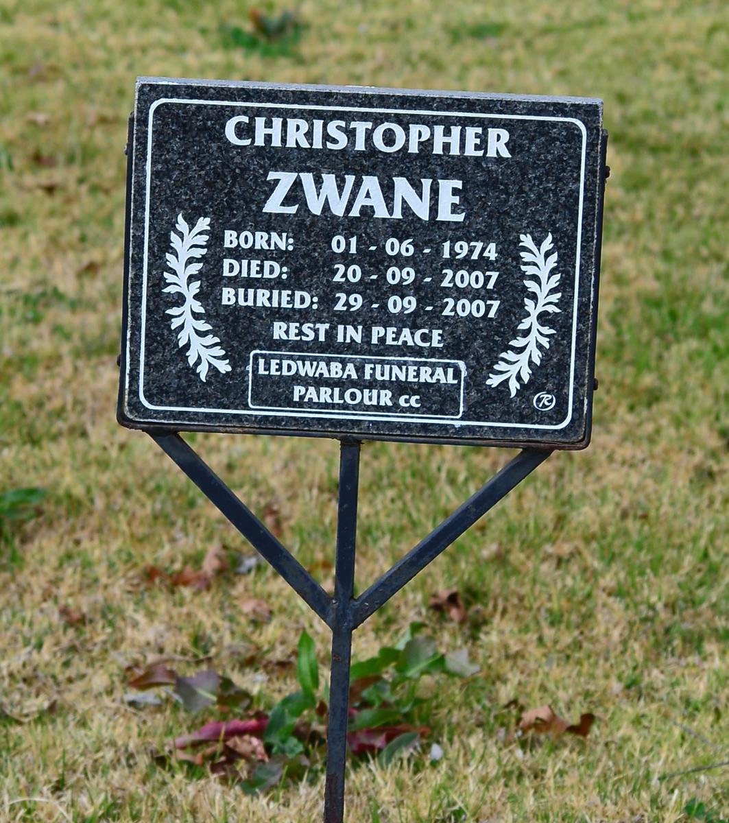 ZWANE Christopher 1974-2007