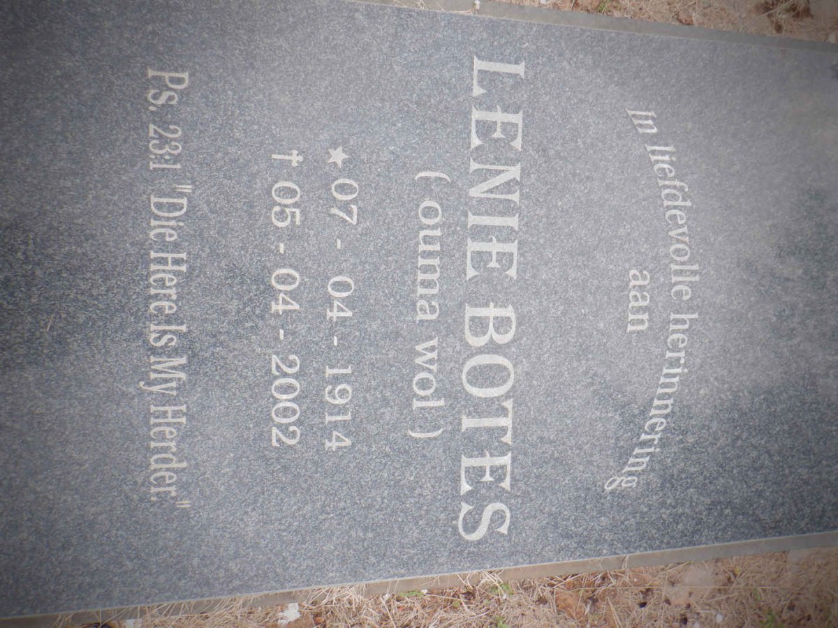 BOTES Lenie 1914-2002