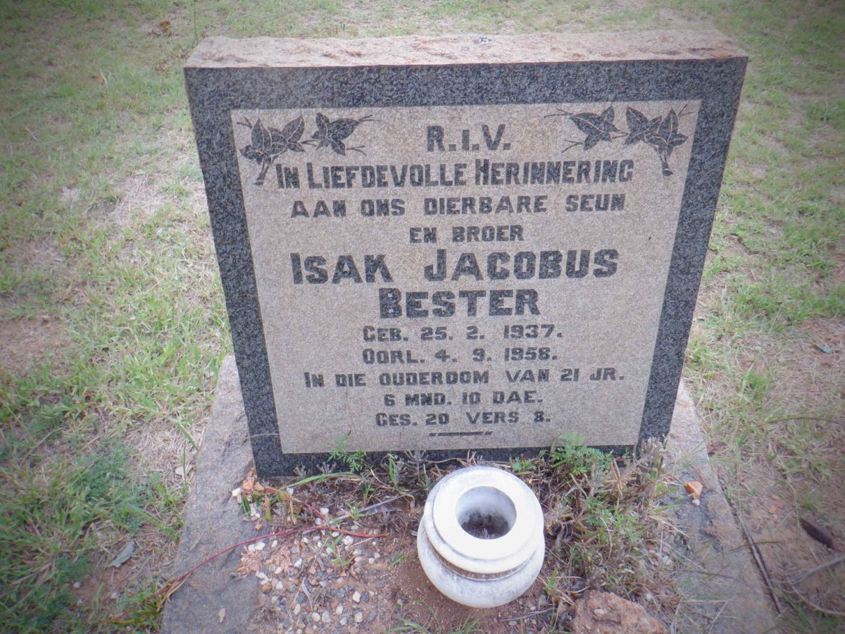 BESTER Isak Jacobus 1937-1958