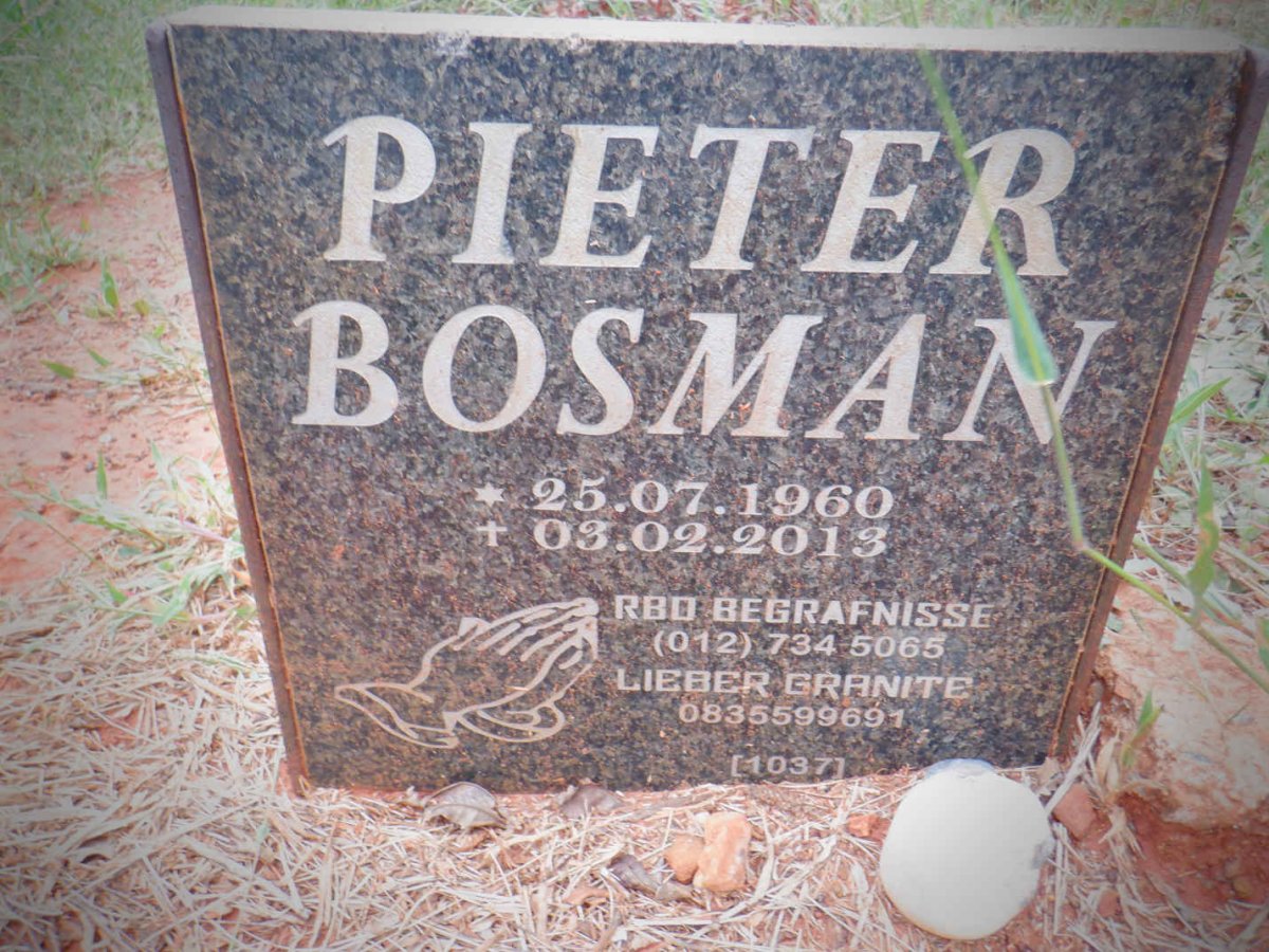BOSMAN Pieter 1960-2013