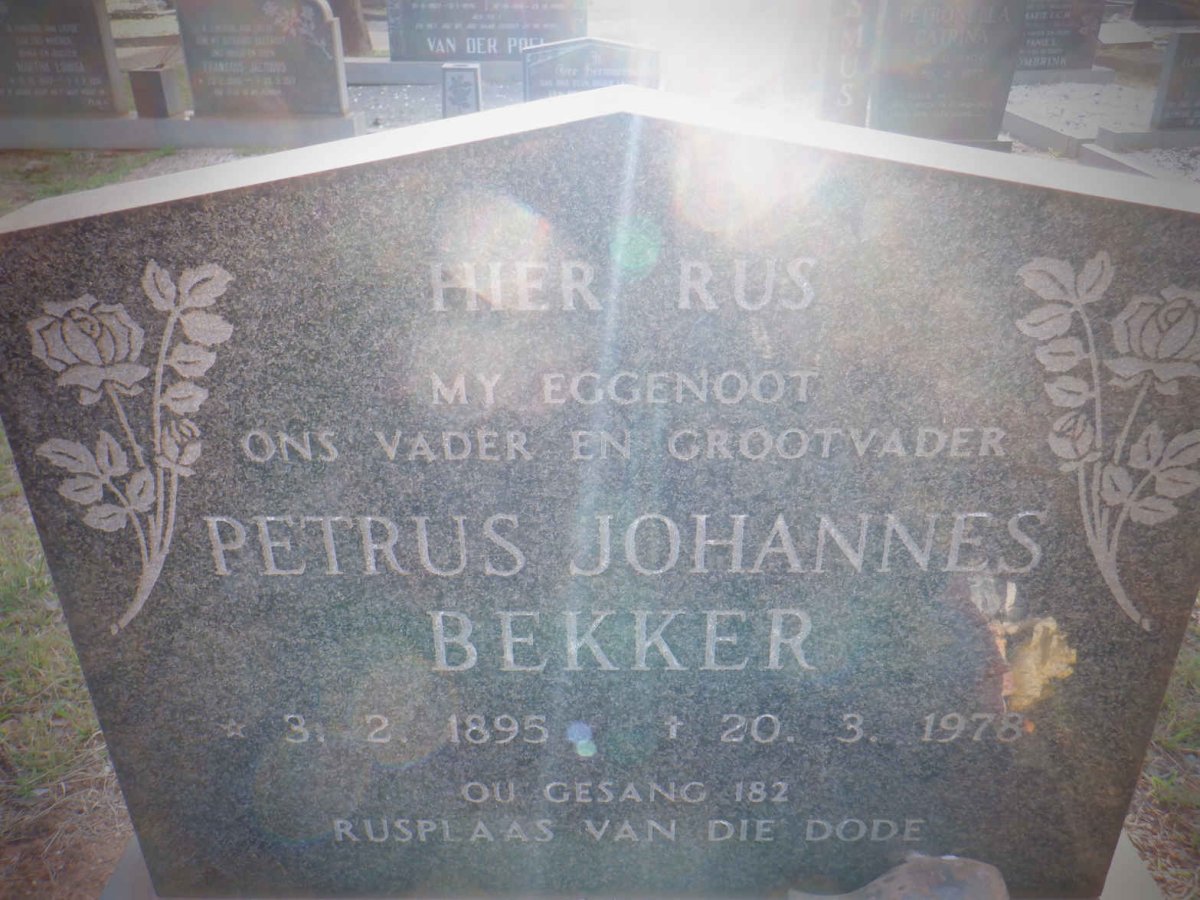 BEKKER Petrus Johannes 1895-1978