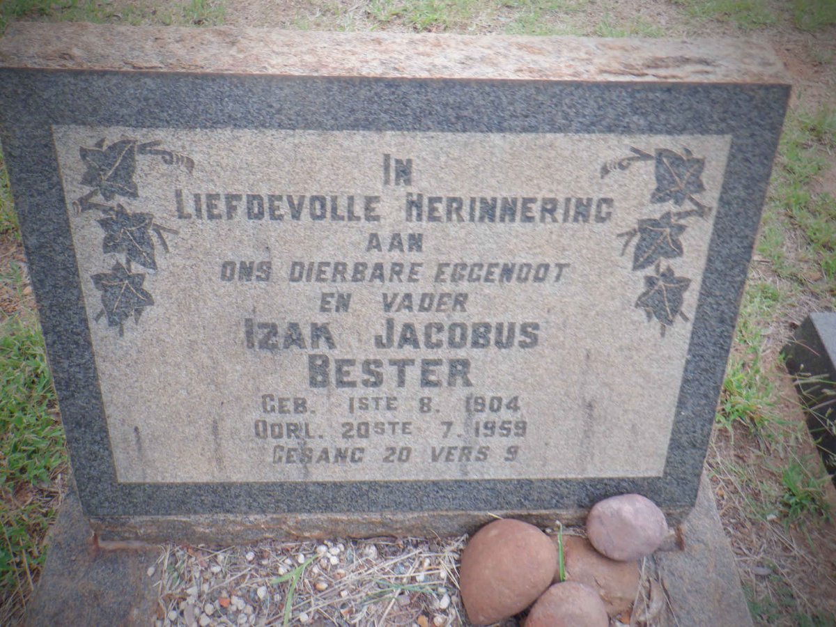 BESTER Izak Jacobus 1904-1959