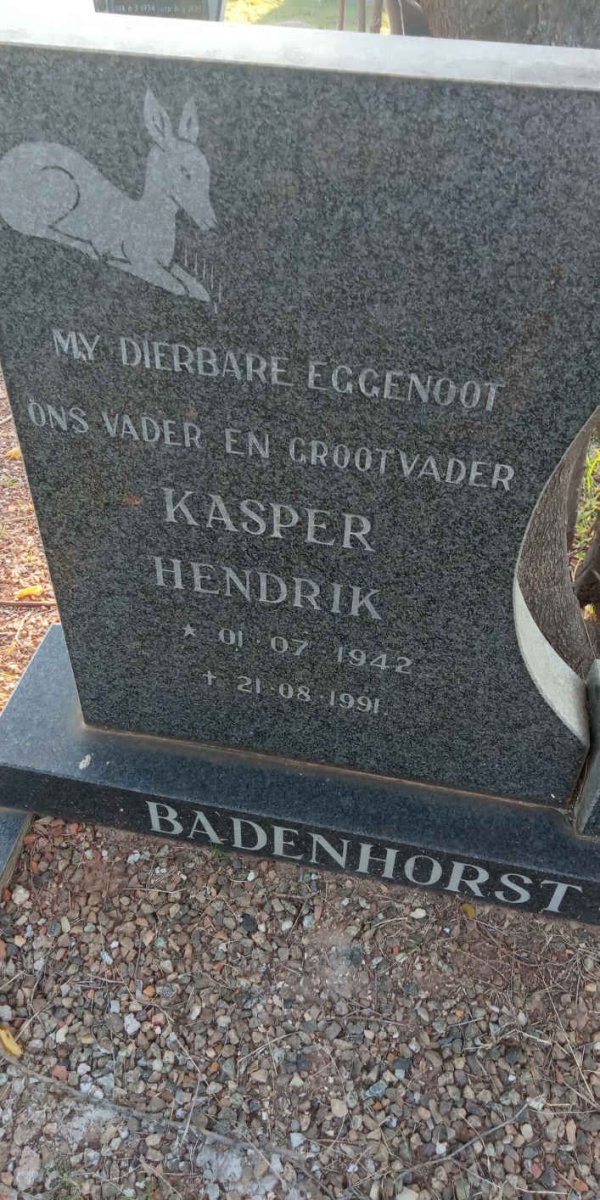 BADENHORST Kasper Hendrik 1942-1991