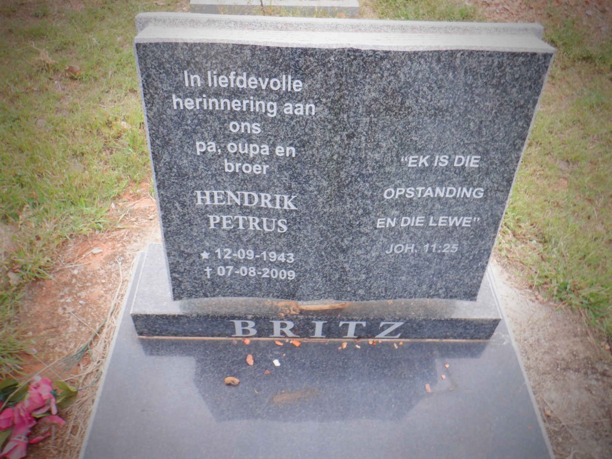 BRITZ Hendrik Petrus 1943-2009