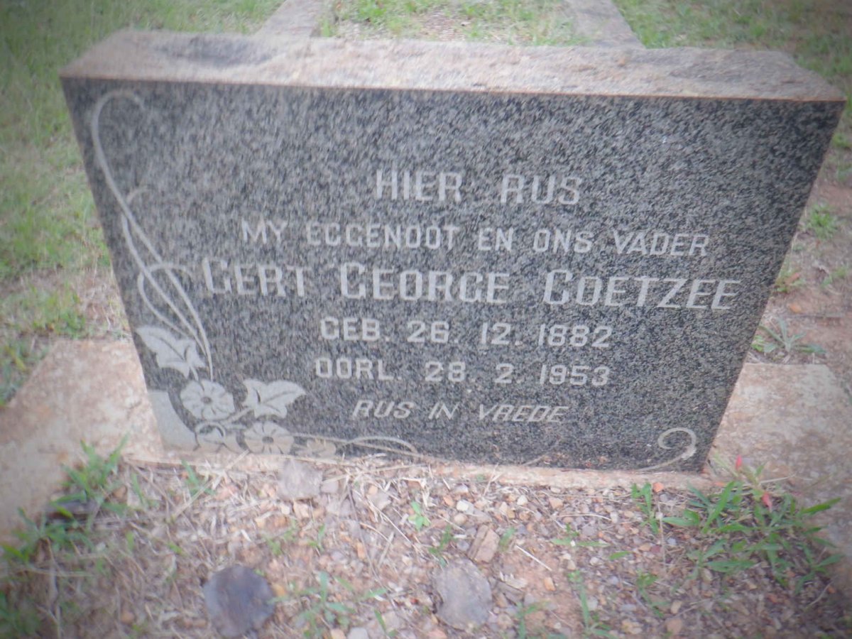 COETZEE Gert George 1882-1953