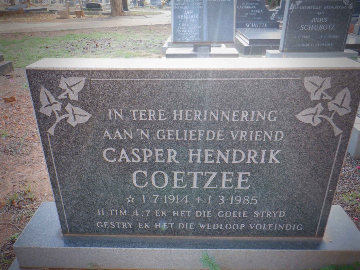 COETZEE Casper Hendrik 1914-1985