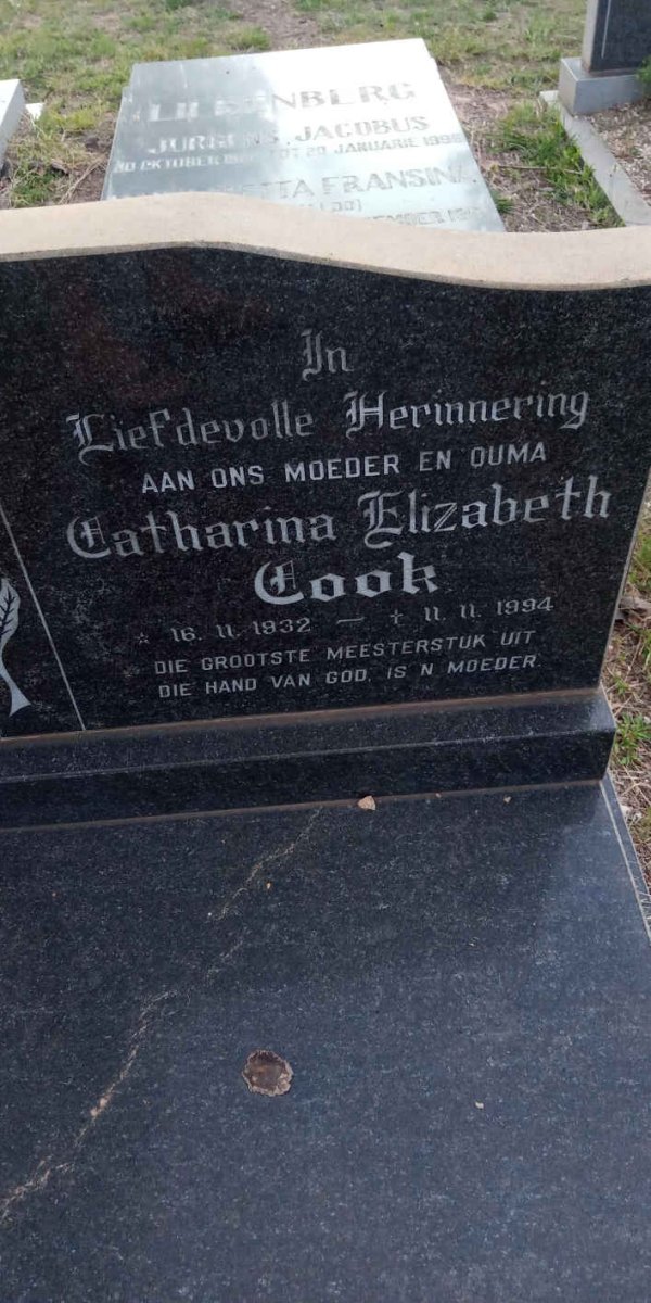COOK Catharina Elizabeth 1932-1994