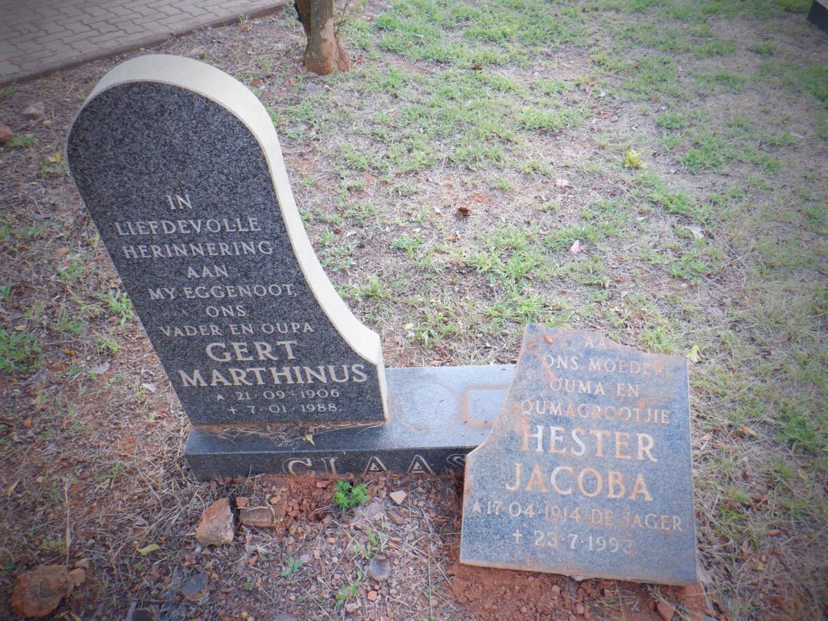 CLAASSEN Gert Marthinus 1906-1988 &amp; Hester Jacoba 1914-1993