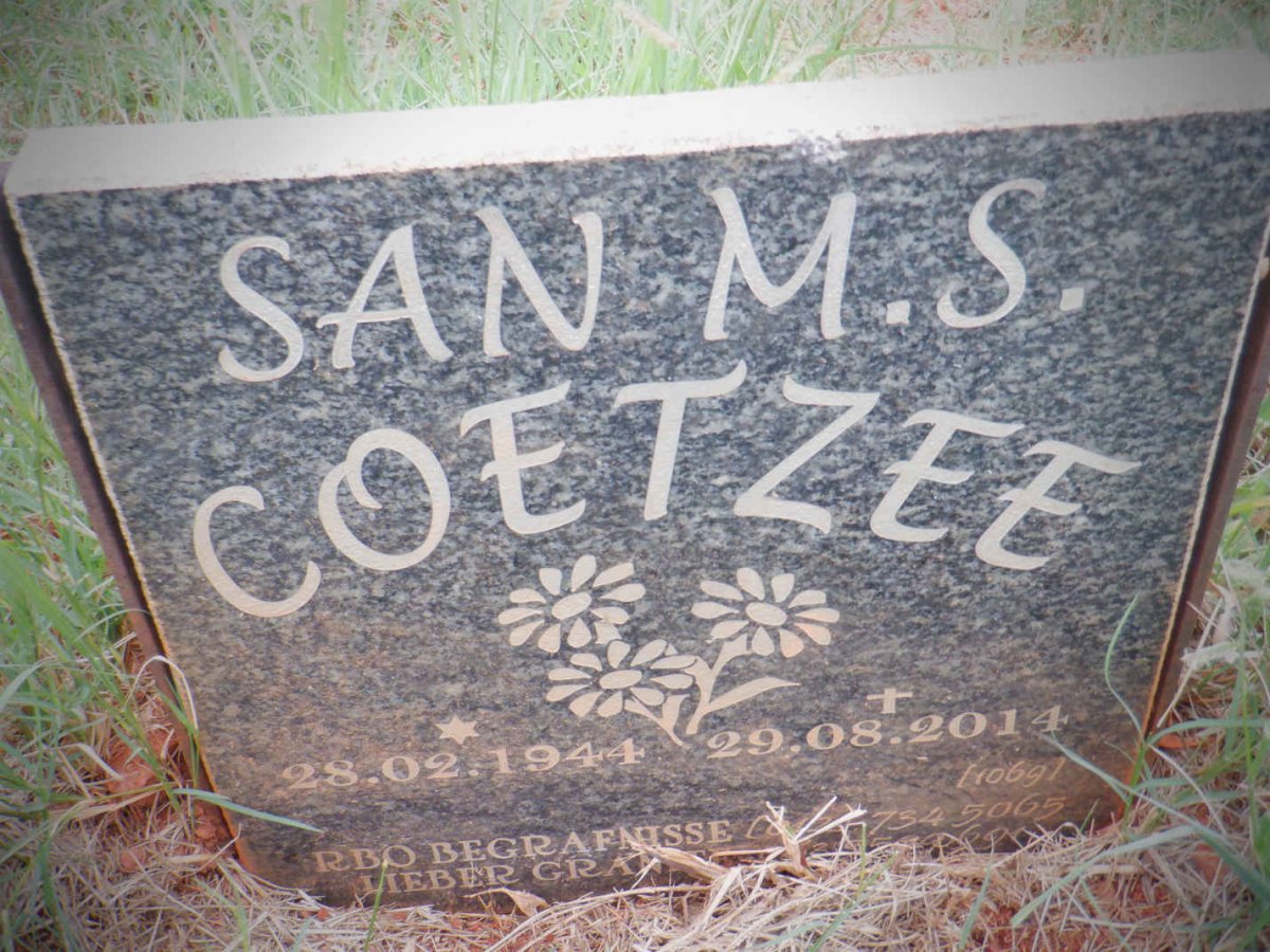 COETZEE San M.S. 1944-2014