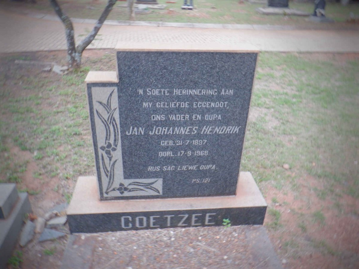 COETZEE Jan Johannes Hendrik 1897-1968