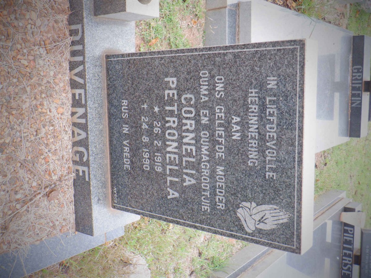 DUVENAGE Cornelia Petronella 1919-1990