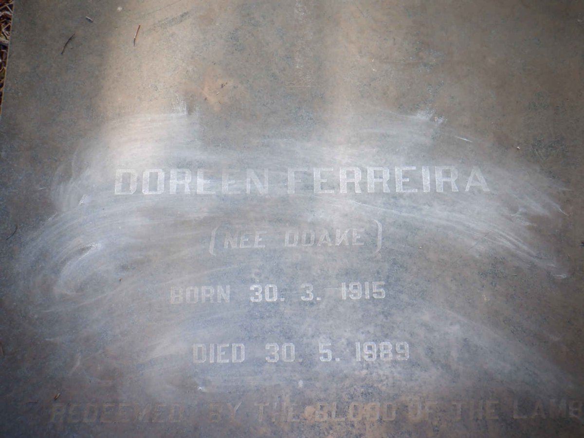 FERREIRA Doreen nee DOAKE 1915-1989