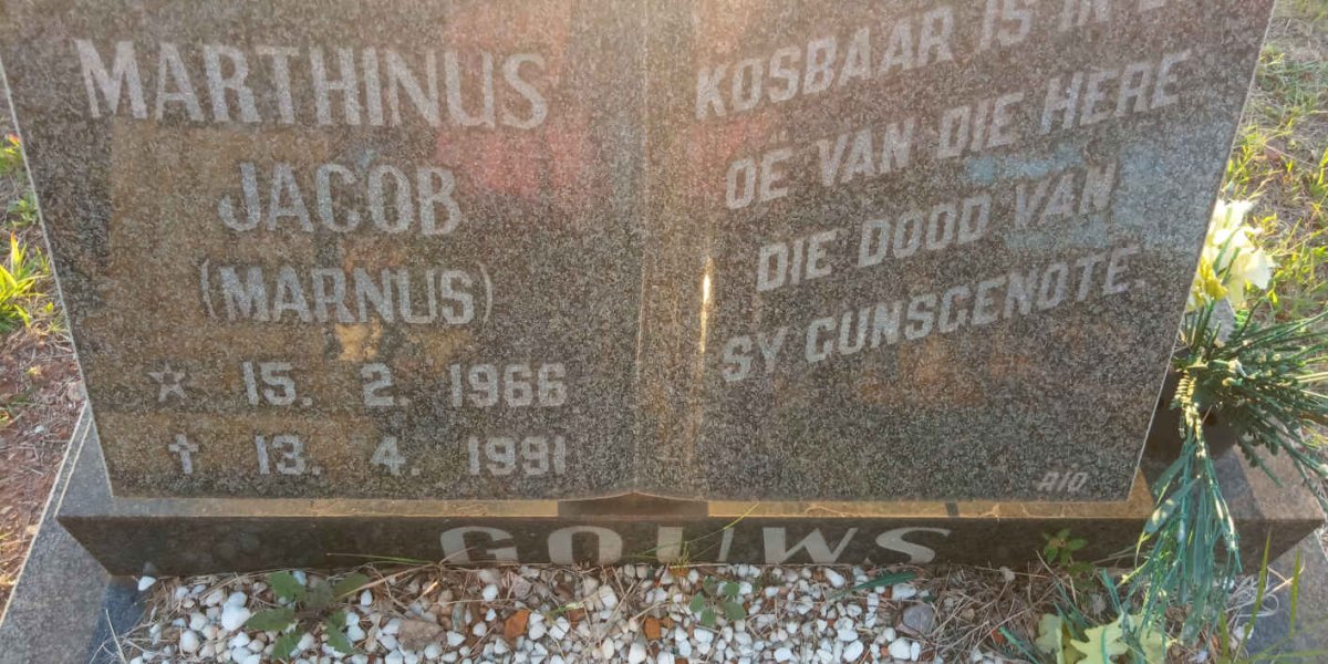 GOUWS Marthinus Jacob 1966-1991