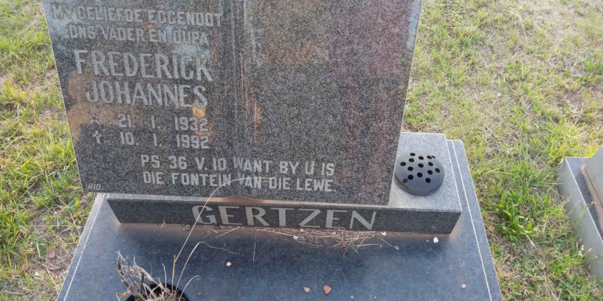 GERTZEN Frederick Johannes 1932-1992