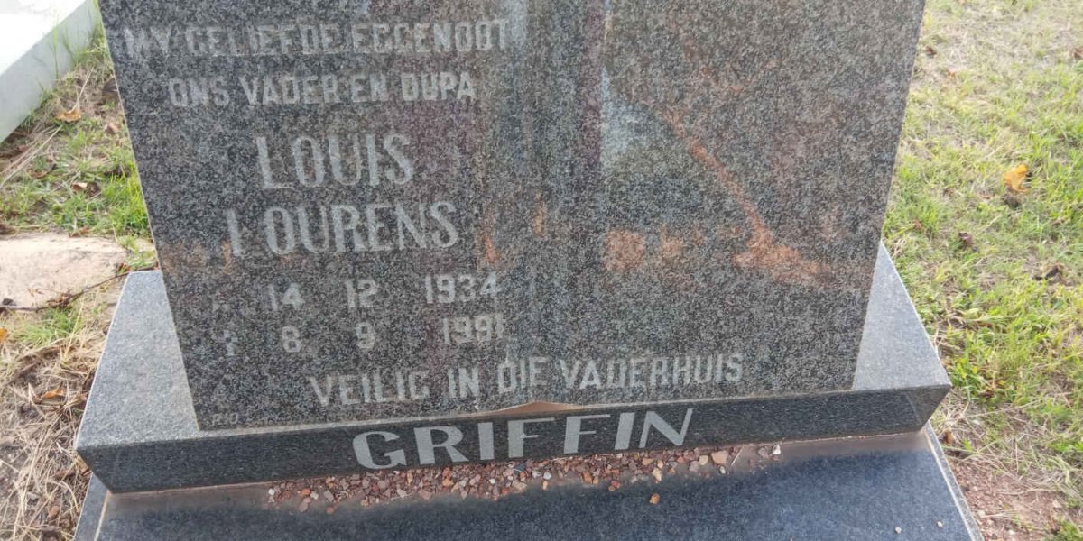 GRIFFEN Louis Lourens 1934-1991