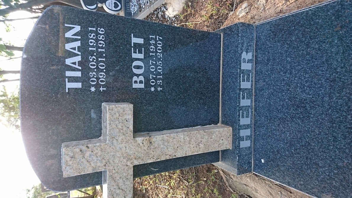 HEFER Boet 1941-2007 :: HEFER Tiaan 1981-1986