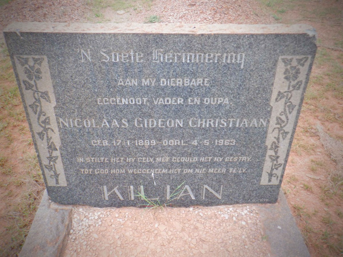 KILIAN Nicolaas Gideon Christiaan 1899-1963