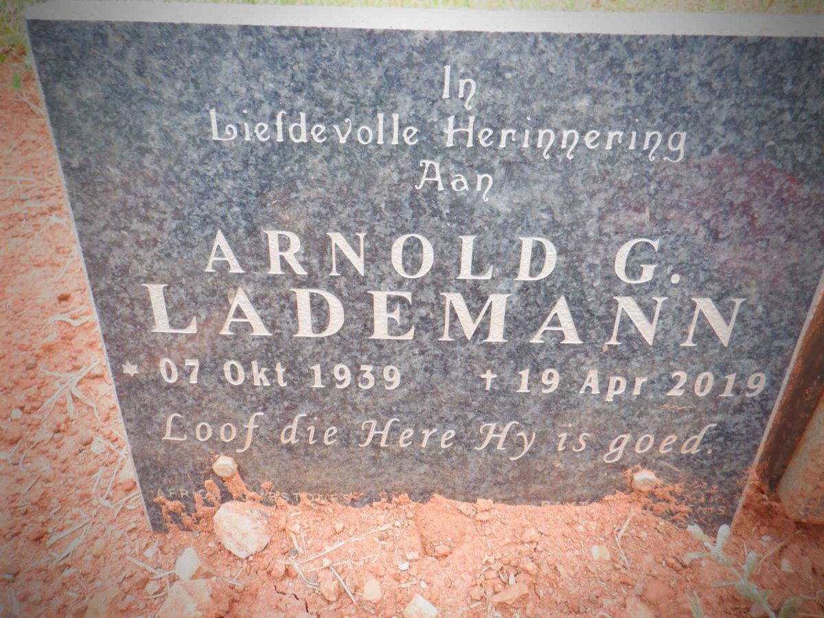 LADEMANN Arnold G. 1939-2019