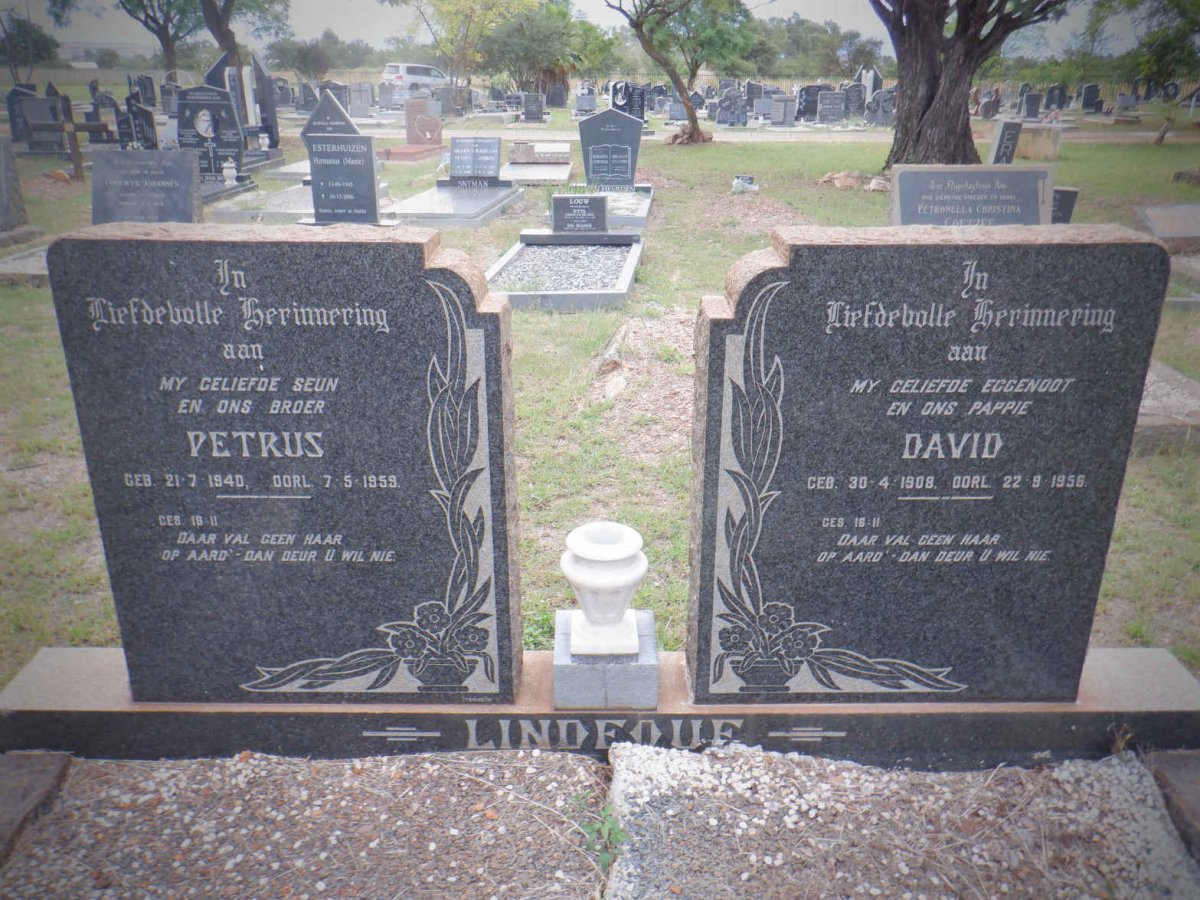 LINDEQUE David 1908-1956 :: LINDEQUE Petrus 1940-1959