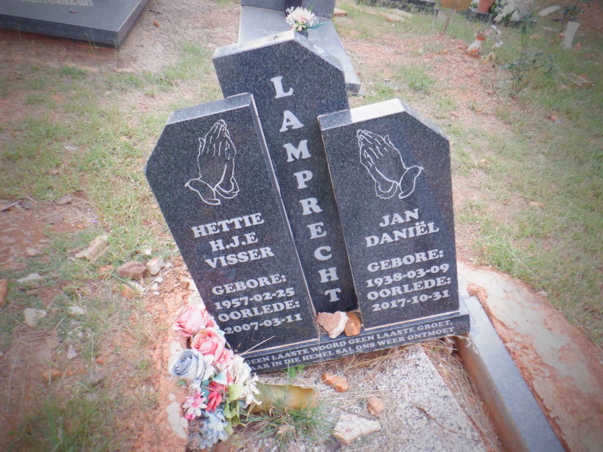LAMPRECHT Jan Daniel 1938-2017 &amp; Hettie H.J.E. VISSER 1957-2007