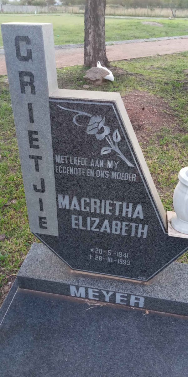 MEYER Magrietha Elizabeth 1941-1993