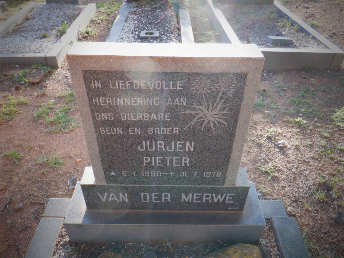 MERWE Jurjen Pieter, van der 1950-1979