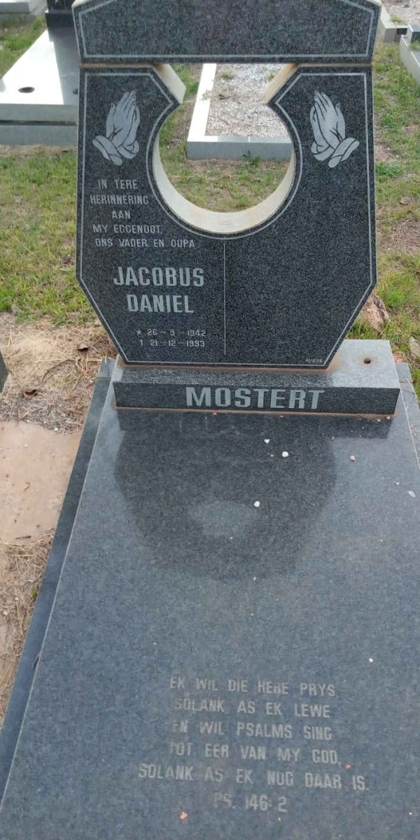 MOSTERT Jacobus Daniel 1942-1993
