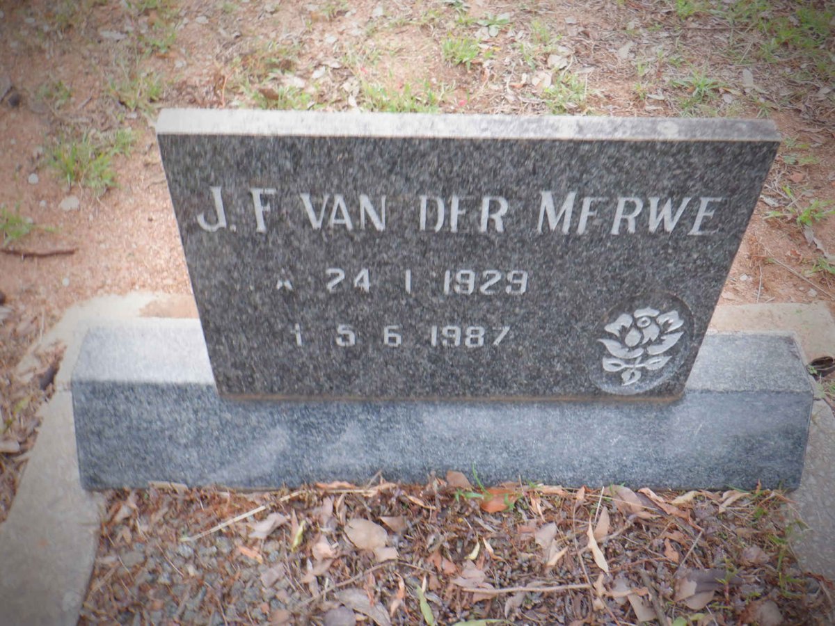 MERWE J.F., van der 1929-1987