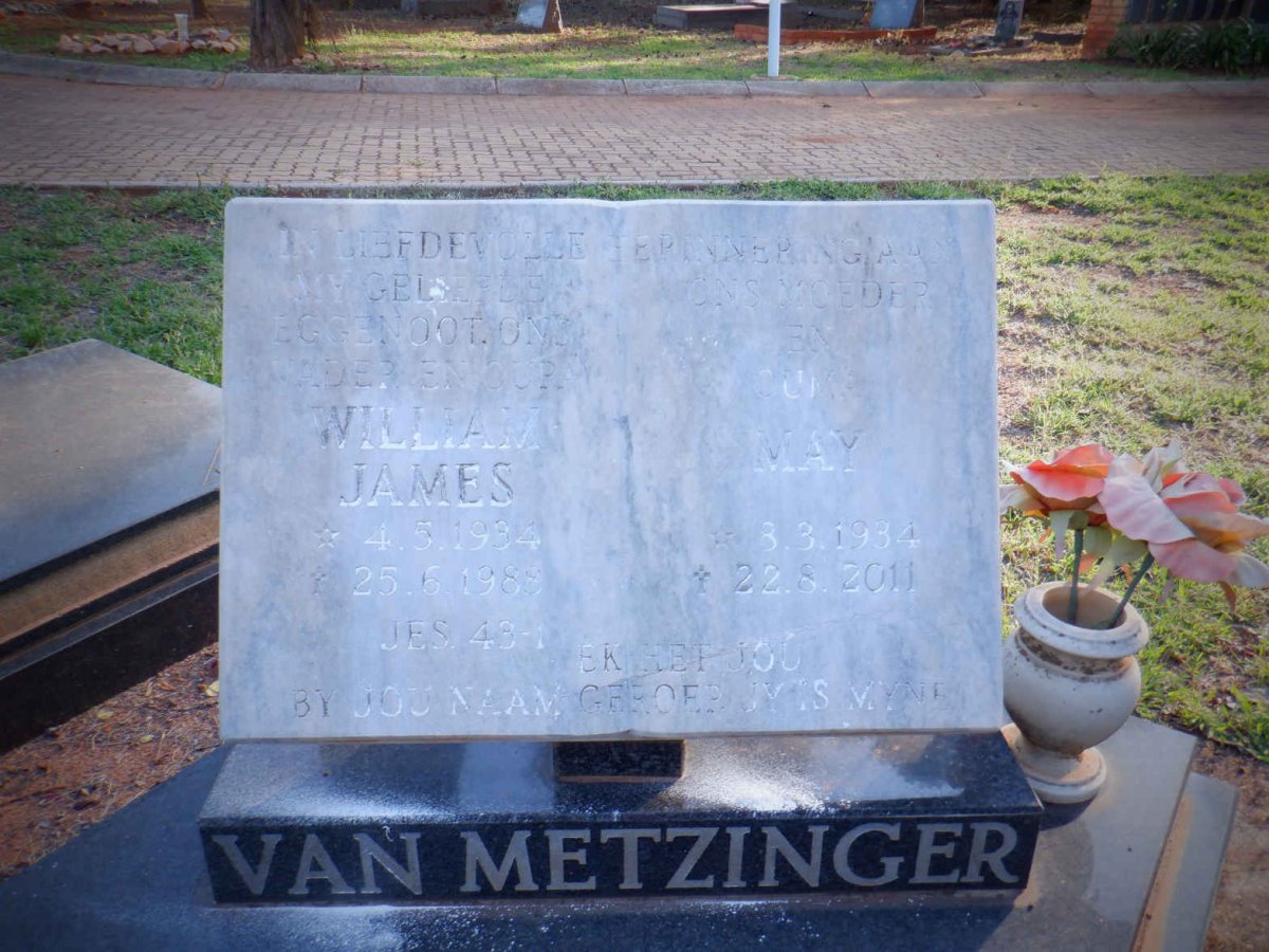 METZINGER William James, van 1934-1988 &amp; May 1934-2011
