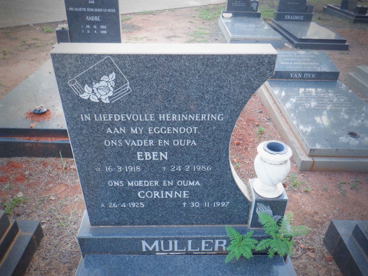 MULLER Eben 1918-1986 &amp; Corinne 1925-1997