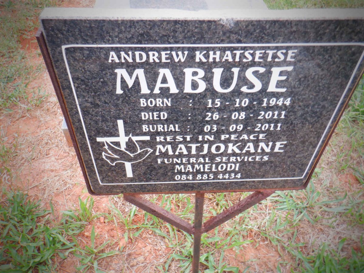 MABUSE Andrew Khatsetse 1944-2011