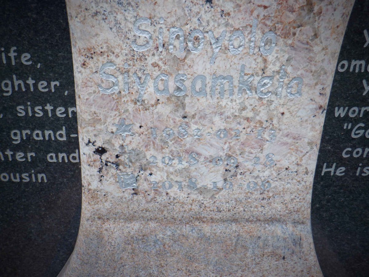MASEMOLA Sinovolo Siyasamkela, GXABA 1982-2018