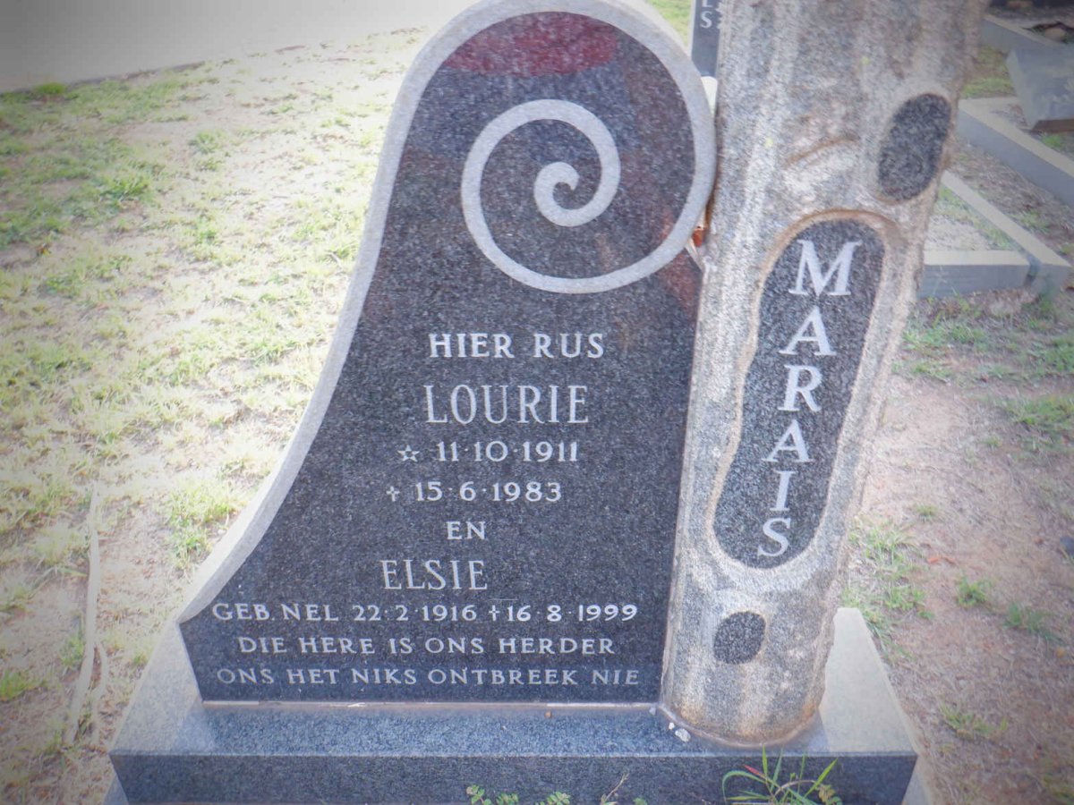 MARAIS Lourie 1911-1983 &amp; Elsie NEL 1916-1999