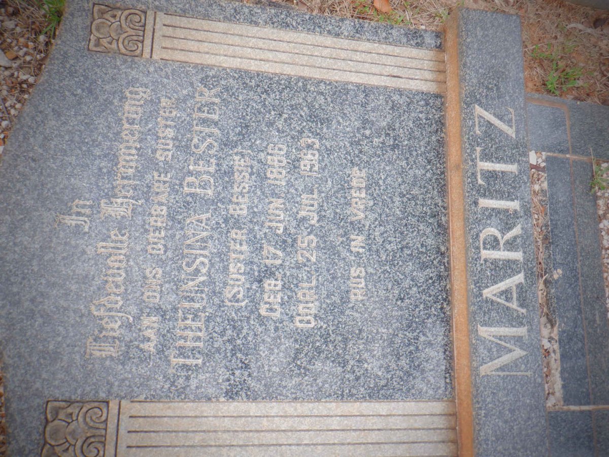 MARITZ Theunsina Bester 1886-1963