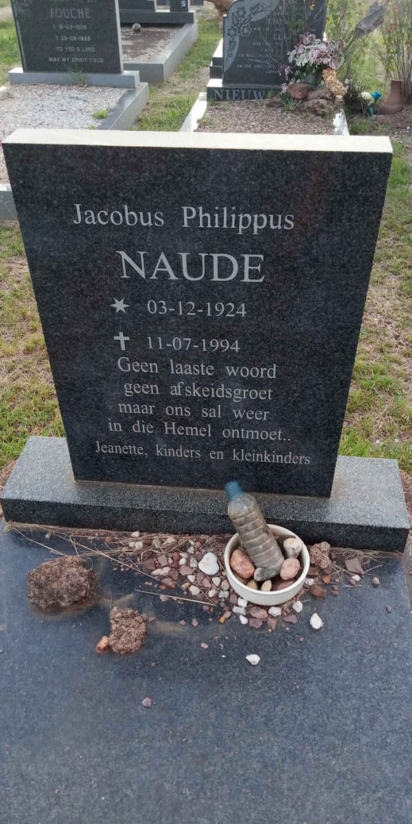 NAUDE Jacobus Philippus 1924-1994