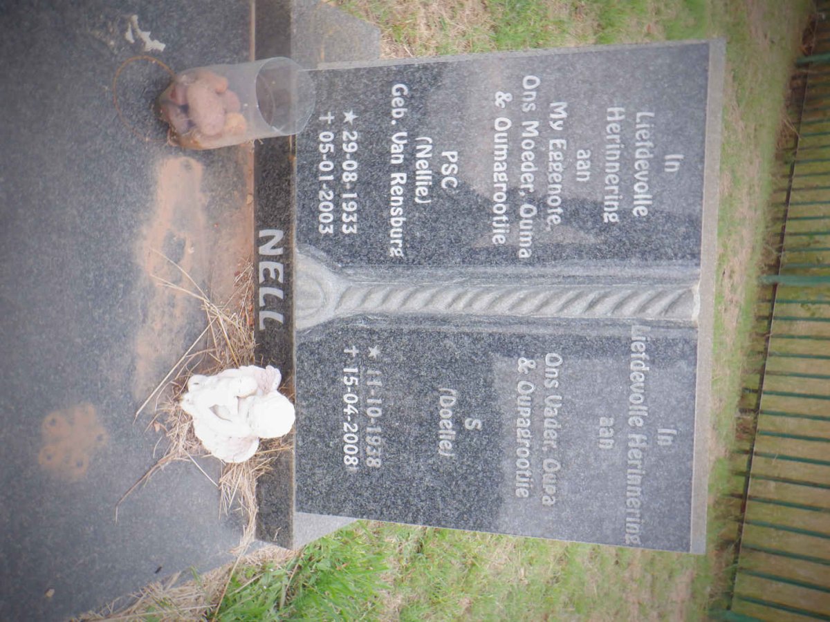 NELL S. 1938-2008 &amp; P.S.C. VAN RENSBURG 1933-2003